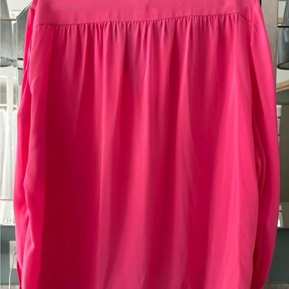 Boss Banora Medium Pink Silk Blouse - Picture 7 of 10